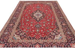 Tappeto Ardakan Medaglione Floreale Rosso Blu Scuro 296x398 Cm