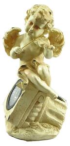 Lampada solare a forma di angelo con violino, ideale per l'illuminazione del giardino e come elemento decorativo
