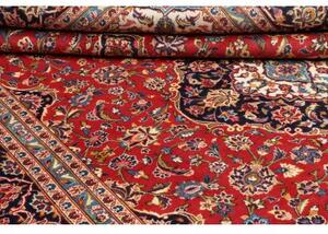 Tappeto Ardakan Medaglione Floreale Rosso Blu Scuro 245x380 Cm
