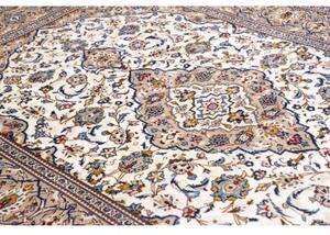 Tappeto Kashan Medaglione Floreale Avorio Blu 200x306 Cm