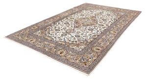 Tappeto Kashan Medaglione Floreale Avorio Blu 200x306 Cm