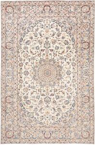 Tappeto Kashan Medaglione Floreale Avorio Blu Scuro 200x304 Cm