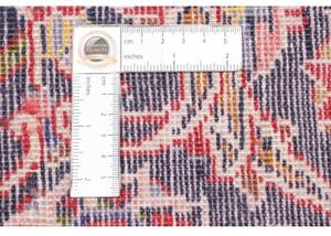 Tappeto Kashan Medaglione Floreale Rosso Blu Scuro 250x357 Cm