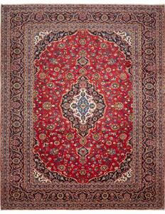 Tappeto Ardakan Medaglione Floreale Rosso Blu Scuro 305x380 Cm