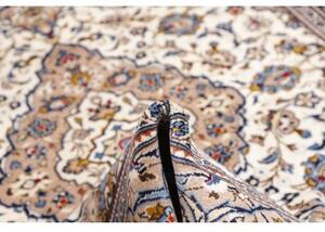 Tappeto Kashan Medaglione Floreale Avorio Blu 200x306 Cm