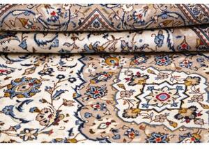 Tappeto Kashan Medaglione Floreale Avorio Blu 200x306 Cm