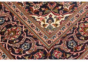 Tappeto Ardakan Medaglione Floreale Rosso Blu Scuro 205x304 Cm
