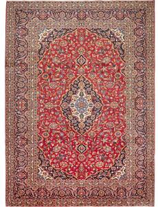 Tappeto Ardakan Medaglione Floreale Rosso Blu Scuro 260x358 Cm