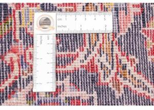 Tappeto Ardakan Medaglione Floreale Rosso Blu Scuro 260x358 Cm