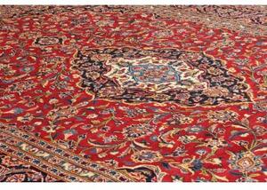 Tappeto Ardakan Medaglione Floreale Rosso Blu Scuro 260x358 Cm