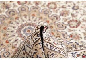 Tappeto Kashan Medaglione Floreale Avorio Rosso 240x348 Cm