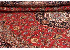 Tappeto Ardakan Medaglione Floreale Rosso Blu Scuro 250x355 Cm