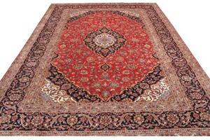 Tappeto Ardakan Medaglione Floreale Rosso Blu Scuro 250x355 Cm