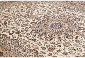 Tappeto Kashan Medaglione Floreale Avorio Rosso 240x348 Cm
