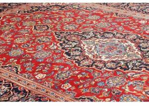 Tappeto Ardakan Medaglione Floreale Rosso Blu Scuro 198x295 Cm