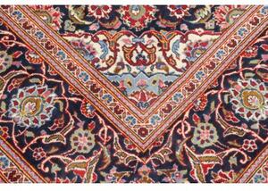 Tappeto Ardakan Medaglione Floreale Rosso Blu Scuro 198x295 Cm