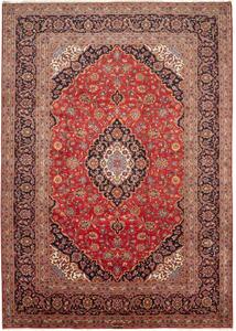 Tappeto Ardakan Medaglione Floreale Rosso Blu Scuro 250x355 Cm