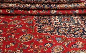 Tappeto Ardakan Medaglione Floreale Rosso Blu Scuro 297x395 Cm