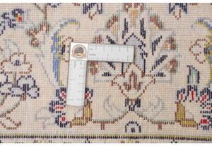 Tappeto Kashan Medaglione Floreale Avorio Blu Scuro 193x300 Cm
