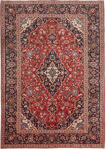 Tappeto Ardakan Medaglione Floreale Rosso Blu Scuro 208x295 Cm