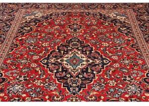 Tappeto Ardakan Medaglione Floreale Rosso Blu Scuro 208x295 Cm