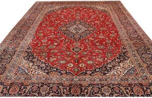 Tappeto Ardakan Medaglione Floreale Rosso Blu Scuro 297x395 Cm