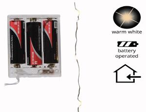 Catena luminosa a filo LED bianco caldo, selezione: 40 LED bianco caldo