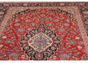 Tappeto Ardakan Medaglione Floreale Rosso Blu Scuro 198x295 Cm