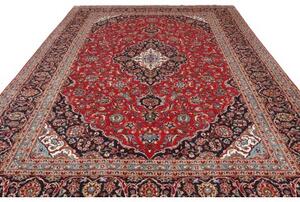 Tappeto Ardakan Medaglione Floreale Rosso Blu Scuro 293x402 Cm