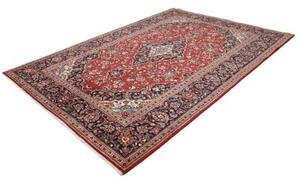 Tappeto Ardakan Medaglione Floreale Rosso Blu Scuro 208x295 Cm