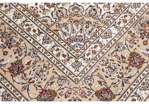 Tappeto Kashan Medaglione Floreale Avorio Rosso 240x348 Cm