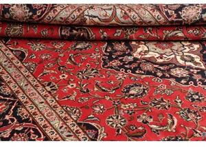 Tappeto Ardakan Medaglione Floreale Rosso Blu Scuro 242x357 Cm
