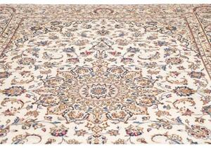 Tappeto Kashan Medaglione Floreale Avorio Blu 244x345 Cm