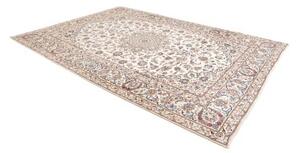 Tappeto Kashan Medaglione Floreale Avorio Blu 244x345 Cm