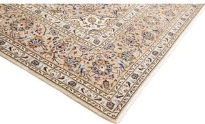 Tappeto Kashan Medaglione Floreale Avorio Beige 252x340 Cm