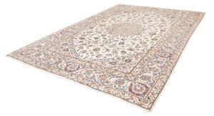 Tappeto Kashan Medaglione Floreale Avorio Blu 244x345 Cm