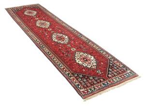 Tappeto Yalameh Stilizzato Rosso Avorio Corsia 83x308 Cm