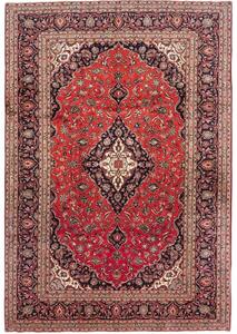 Tappeto Ardakan Medaglione Floreale Rosso Blu Scuro 242x357 Cm