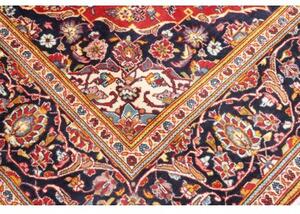 Tappeto Ardakan Medaglione Floreale Rosso Blu Scuro 197x300 Cm