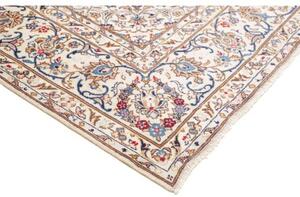 Tappeto Kashan Medaglione Floreale Avorio Blu 244x345 Cm