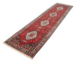 Tappeto Yalameh Stilizzato Rosso Avorio Corsia 83x308 Cm