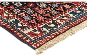 Tappeto Yalameh Stilizzato Rosso Avorio Corsia 83x308 Cm