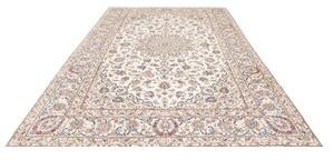 Tappeto Kashan Medaglione Floreale Avorio Blu 244x345 Cm