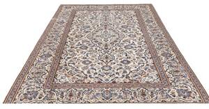 Tappeto Kashan Medaglione Floreale Avorio Blu 200x303 Cm
