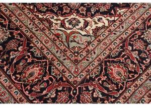 Tappeto Ardakan Medaglione Floreale Rosso Blu Scuro 242x357 Cm