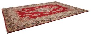 Tappeto Kerman Medaglione Floreale Rosso Blu Scuro 304x421 Cm