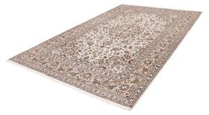 Tappeto Kashan Medaglione Floreale Avorio Blu Scuro 207x314 Cm