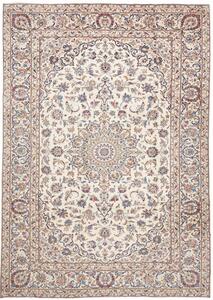 Tappeto Kashan Medaglione Floreale Avorio Blu 244x345 Cm