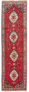 Tappeto Yalameh Stilizzato Rosso Avorio Corsia 83x308 Cm