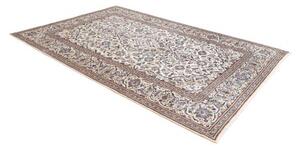 Tappeto Kashan Medaglione Floreale Avorio Blu 200x303 Cm